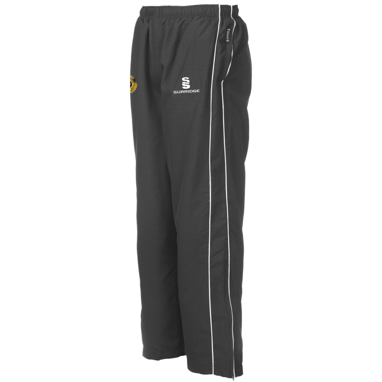 Classic Tracksuit Pant With Thigh Length Zip Black Mens